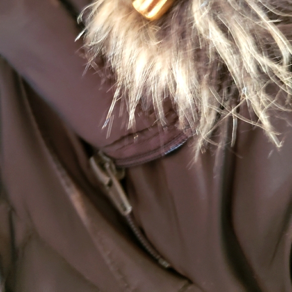 Anne Klein Rustic Gold Sheen Full length Coat Gold Hardware W Large - Picture 8 of 16